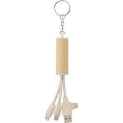 Câble de charge  en carton personnalisé Tyson Matières : acier inoxydable Couleurs : brun