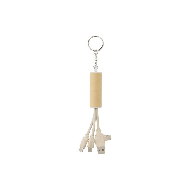 Câble de charge  en carton personnalisé Tyson Matières : acier inoxydable Couleurs : brun