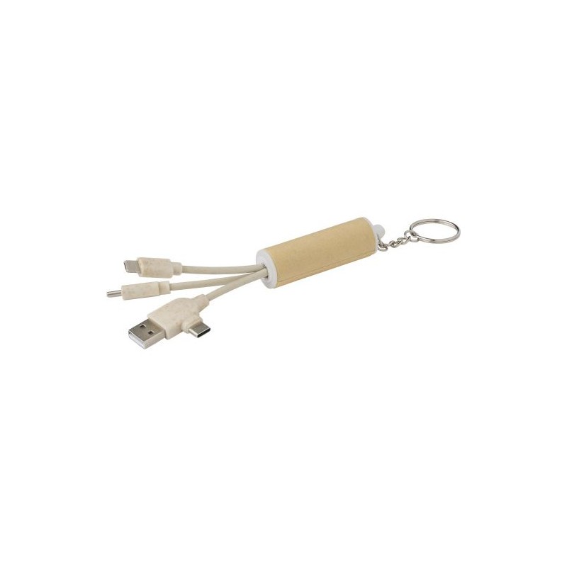 Câble de charge  en carton personnalisé Tyson Matières : acier inoxydable Couleurs : brun impression haute définition