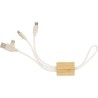 Câble de charge  en bambou personnalisé Keegan Matières : coton Couleurs : brun