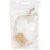 Câble de charge  en bambou personnalisé Keegan Matières : coton Couleurs : brun personnalisable avec votre logo