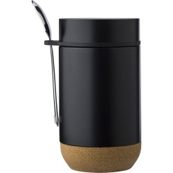 Récipient isotherme double paroi en inox personnalisé Nash Matières : métal Couleurs : noir personnalisable avec votre logo