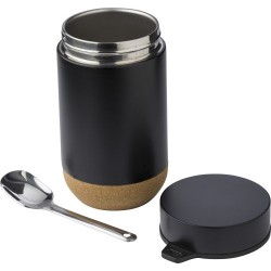 Récipient isotherme double paroi en inox personnalisé Nash Matières : métal Couleurs : noir objet promotionnel éco-responsable