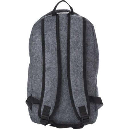 Sac à dos  en feutre rPET personnalisé Eleanor Matières : nylon Couleurs : gris foncé cadeau entreprise pas cher