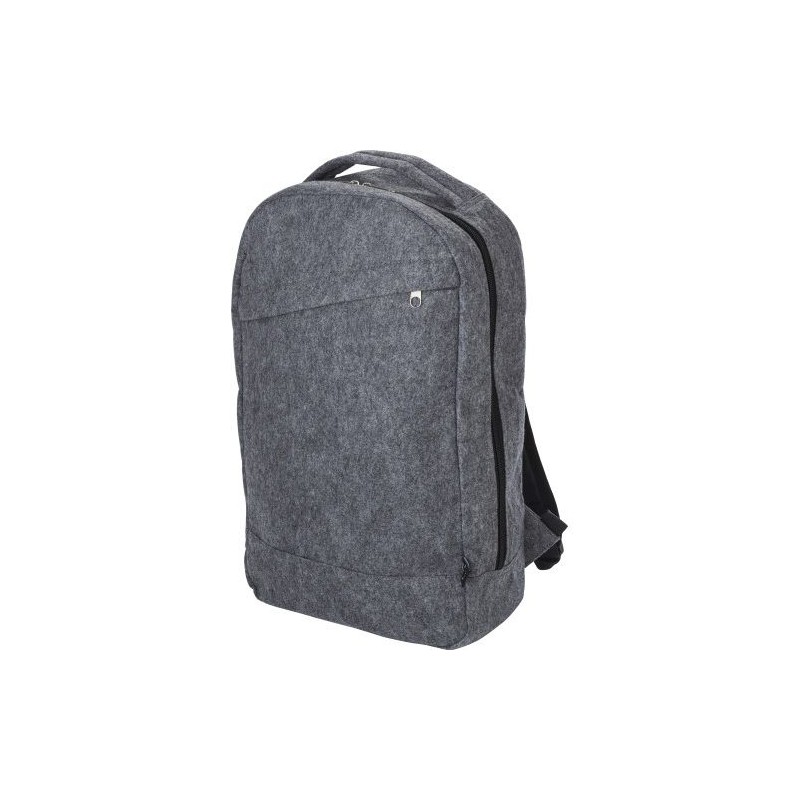 Sac à dos  en feutre rPET personnalisé Eleanor Matières : nylon Couleurs : gris foncé impression haute définition