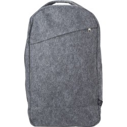 Sac à dos  en feutre rPET personnalisé Eleanor Matières : nylon Couleurs : gris personnalisable avec votre logo