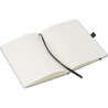Carnet A5 personnalisé en feutre  rPET Harper Matières : caoutchouc Couleurs : gris foncé objet promotionnel éco-responsable