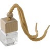 Désodorisant rechargeable  pour voiture - Senteur New Car personnalisée Roman Matières : bois Couleurs : brun cadeau entreprise 