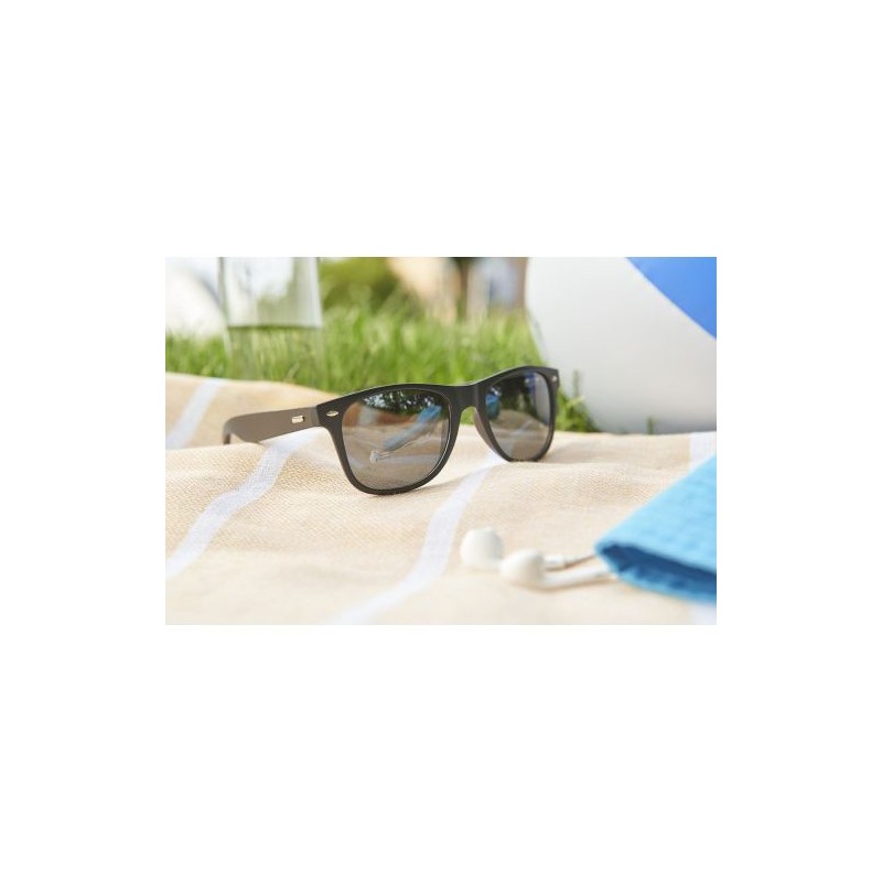 Lunettes de soleil s en ABS et bambou avec protection UV Jaxon Matières : polyester Couleurs : noir goodies publicitaire événeme