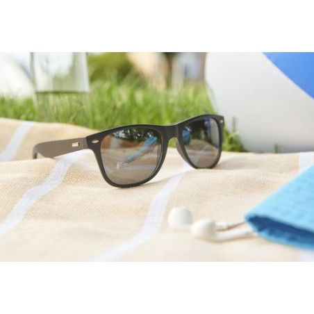 Lunettes de soleil s en ABS et bambou avec protection UV Jaxon Matières : polyester Couleurs : noir goodies publicitaire événeme