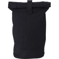 Sac à dos roll-top en polyester personnalisé pour vos loisirs Micah Matières : coton Couleurs : noir cadeau entreprise pas cher
