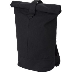 Sac à dos roll-top en polyester personnalisé pour vos loisirs Micah Matières : coton Couleurs : noir goodies publicitaire événem