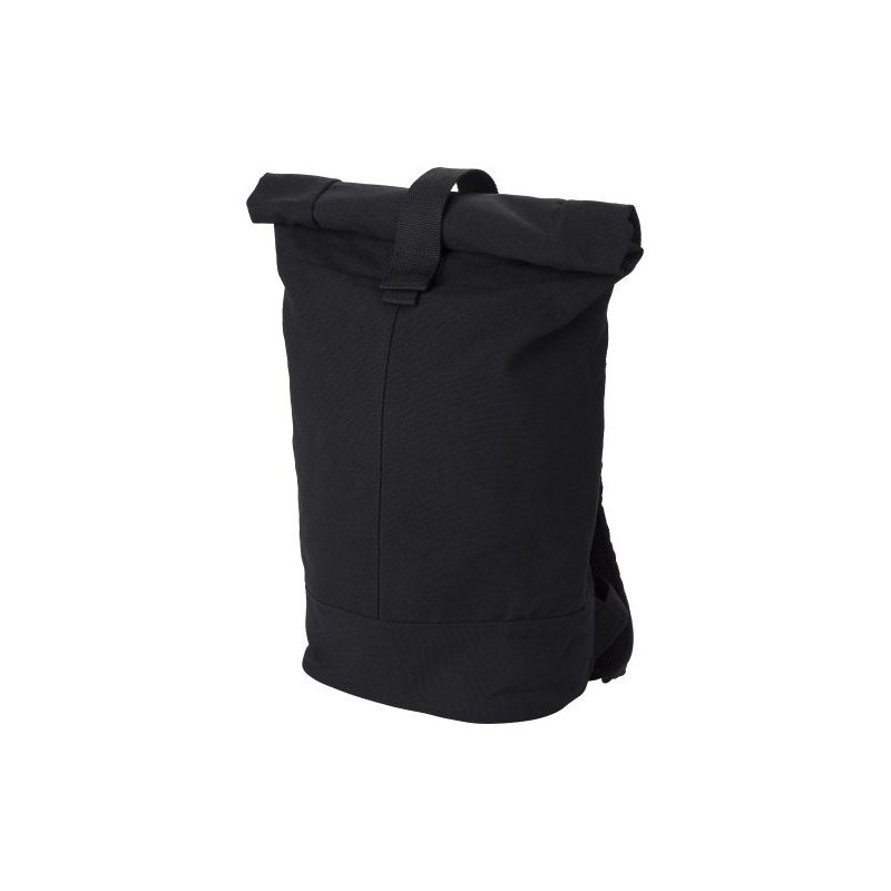 Sac à dos roll-top en polyester personnalisé pour vos loisirs Micah Matières : coton Couleurs : noir goodies publicitaire événem