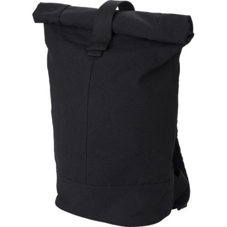 Sac à dos roll-top en polyester personnalisé pour vos loisirs Micah Matières : coton Couleurs : noir goodies publicitaire événem