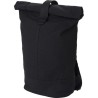 Sac à dos roll-top en polyester personnalisé pour vos loisirs Micah Matières : coton Couleurs : noir goodies publicitaire événem