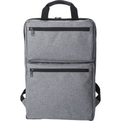 Sac à dos publicitaire et pratique en polycanvas Seth Matières : polyester Couleurs : gris marquage laser ultra précis