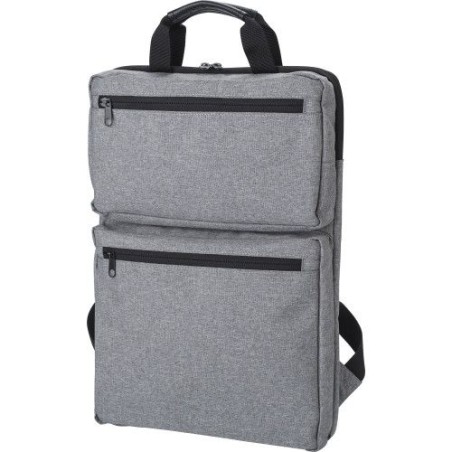 Sac à dos publicitaire et pratique en polycanvas Seth Matières : polyester Couleurs : gris livraison express 24h 48h