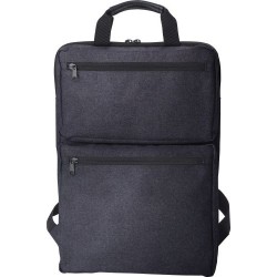 Sac à dos publicitaire et pratique en polycanvas Seth Matières : polyester Couleurs : noir personnalisable avec votre logo