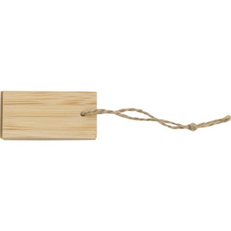 Étui  en bambou avec feuillets pratiques - Kingston Matières : bambou Couleurs : brun personnalisable avec votre logo