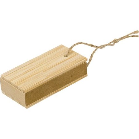 Étui  en bambou avec feuillets pratiques - Kingston Matières : bambou Couleurs : brun goodies publicitaire événementiel