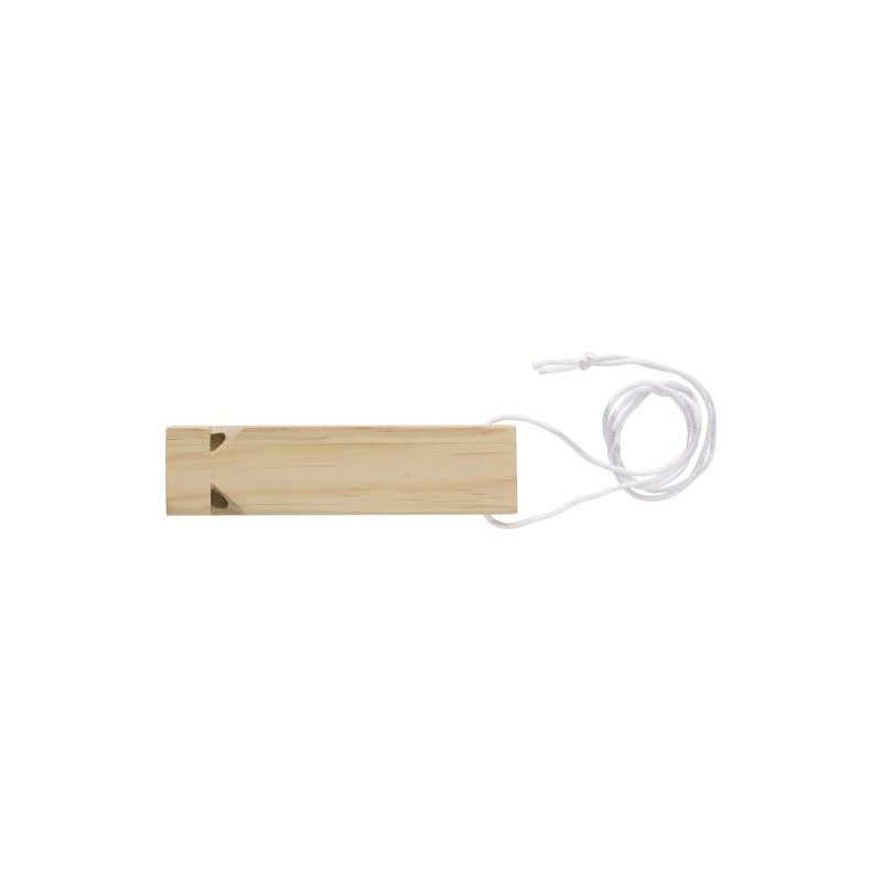 Sifflet Personnalisé Éco-responsable en Pin - Holden Matières : bois Couleurs : blanc