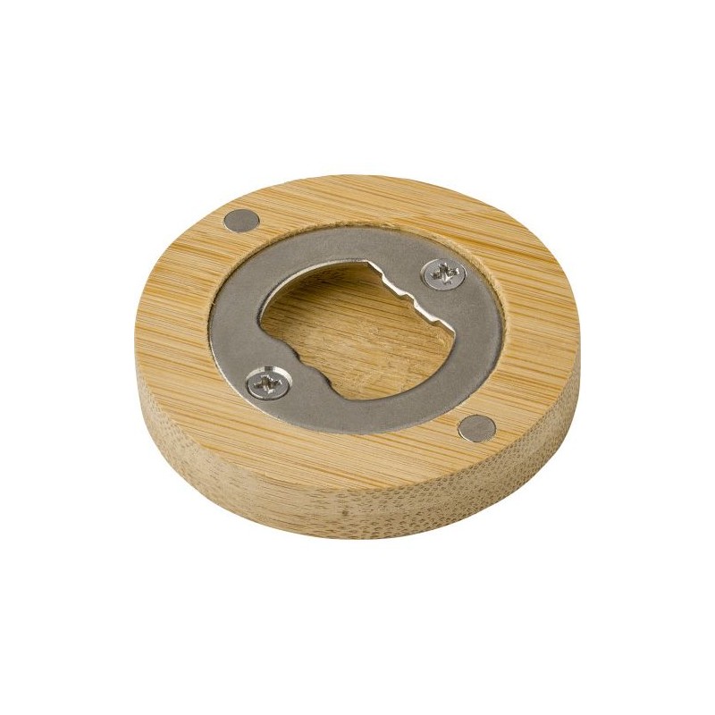 Décapsuleur magnétique  en bambou - Ace Matières : bambou Couleurs : brun cadeau entreprise pas cher