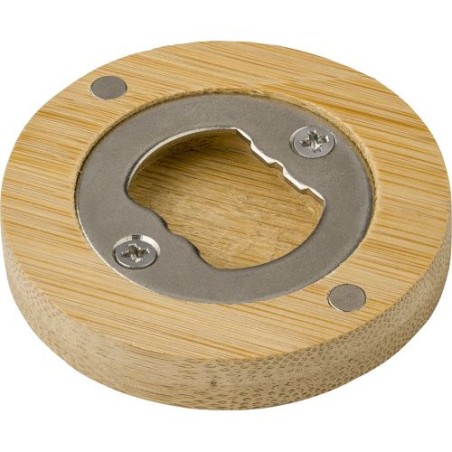 Décapsuleur magnétique  en bambou - Ace Matières : bambou Couleurs : brun cadeau entreprise pas cher