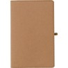 Carnet A5 personnalisé en papier kraft - Johanna Matières : caoutchouc Couleurs : brun personnalisable avec votre logo
