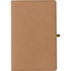 Carnet A5 personnalisé en papier kraft - Johanna Matières : caoutchouc Couleurs : brun livraison express 24h 48h