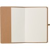 Carnet A5 personnalisé en papier kraft - Johanna Matières : caoutchouc Couleurs : brun objet promotionnel éco-responsable