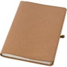 Carnet A5 personnalisé en papier kraft - Johanna Matières : caoutchouc Couleurs : brun personnalisation rapide en France