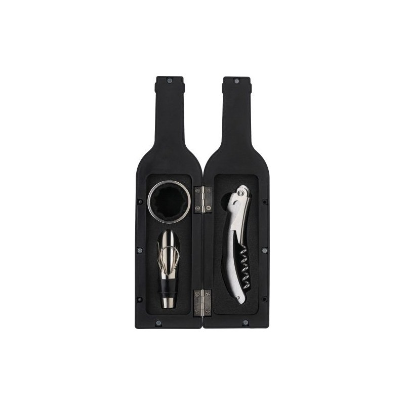 Set à vin  en ABS - Kieran Matières : fer Couleurs : noir cadeau entreprise pas cher