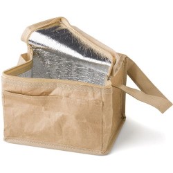 Sac isotherme personnalisé en non-tissé  Ollie Matières : aluminium Couleurs : brun marquage laser ultra précis