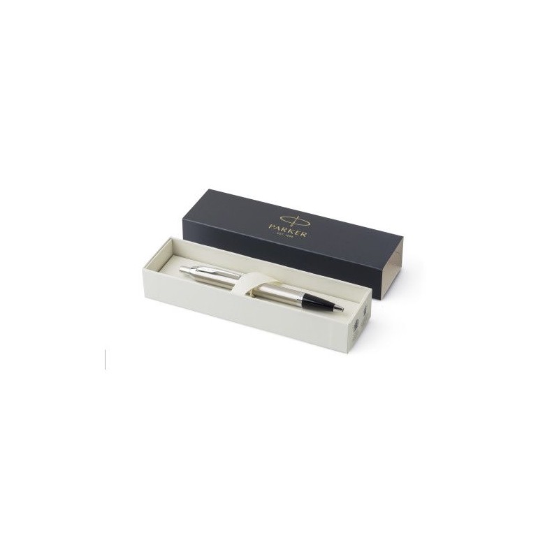 Roller en laiton et chrome chic personnalisé Parker IM Matières : métal Couleurs : argenté cadeau client original