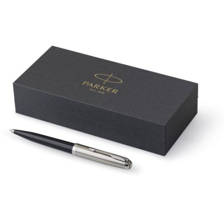 Stylo bille en acier inoxydable personnalisé Parker 51 Matières : métal Couleurs : noir cadeau entreprise pas cher