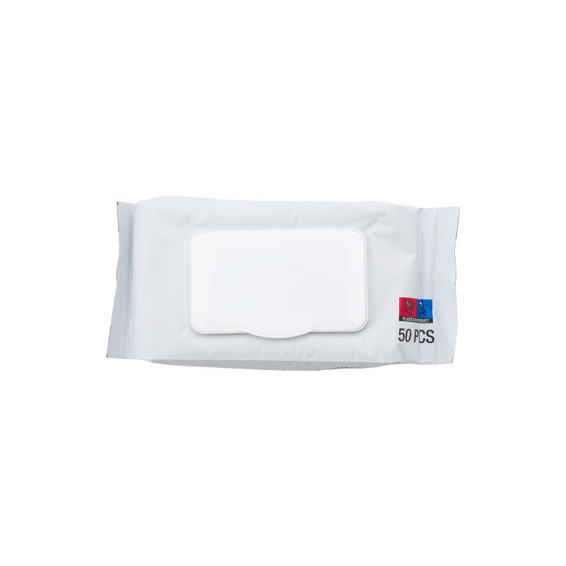 Set de 50 lingettes désinfectantes personnalisées Estella Couleurs : blanc cadeau entreprise pas cher