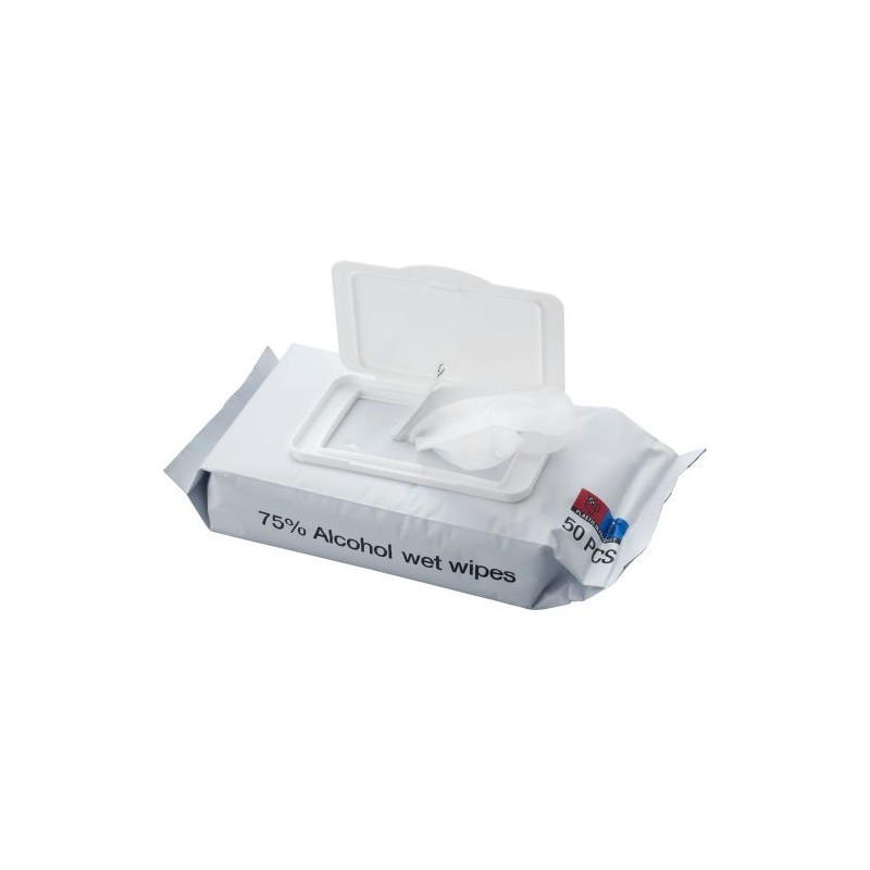 Set de 50 lingettes désinfectantes personnalisées Estella Couleurs : blanc marquage laser ultra précis