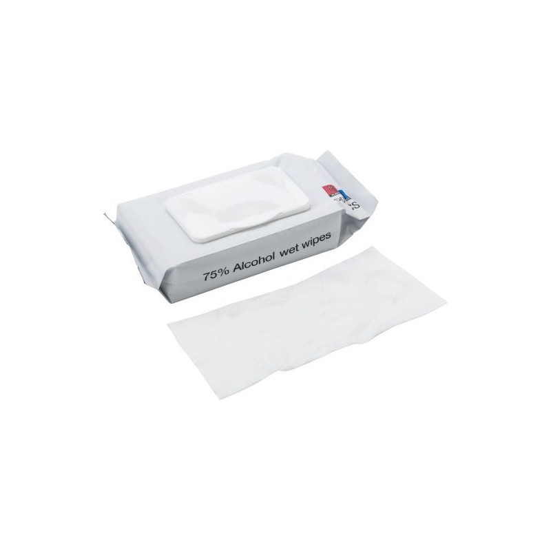 Set de 50 lingettes désinfectantes personnalisées Estella Couleurs : blanc cadeau collaborateur premium