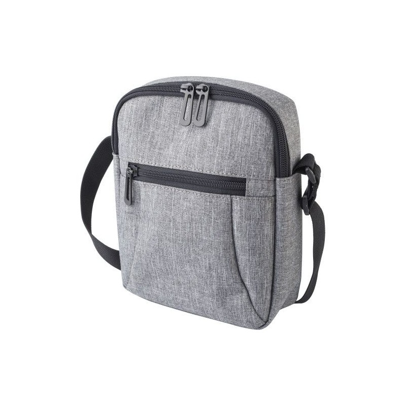 Sacoche personnalisée en polyester Caden Matières : polyester Couleurs : gris goodies publicitaire événementiel