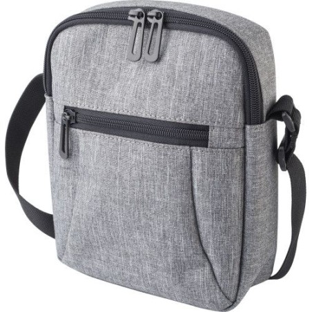 Sacoche personnalisée en polyester Caden Matières : polyester Couleurs : gris goodies publicitaire événementiel