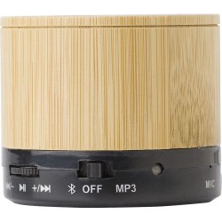 Enceinte sans fil  en bambou personnalisée - Rosalinda Matières : bambou Couleurs : bambou goodies publicitaire événementiel