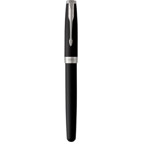 Stylo de Luxe Personnalisé Roller Parker Sonnet pas cher Matières : métal Couleurs : noir personnalisable avec votre logo