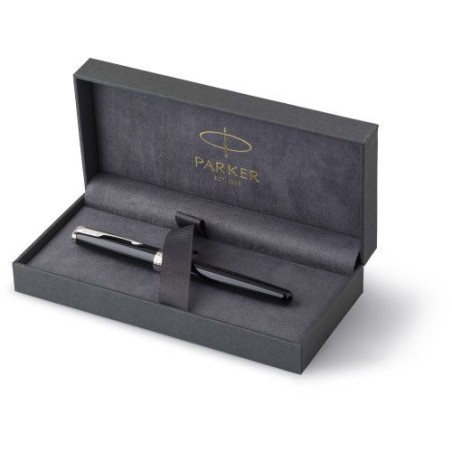 Stylo de Luxe Personnalisé Roller Parker Sonnet pas cher Matières : métal Couleurs : noir impression haute définition