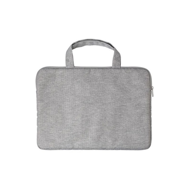 Sacoche Éco-responsable en rPET pour Ordinateur Ibrahim Pratique Matières : éponge Couleurs : gris personnalisable avec votre lo