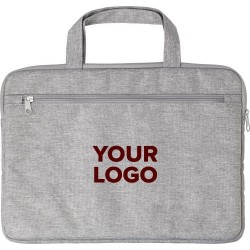 Sacoche Éco-responsable en rPET pour Ordinateur Ibrahim Pratique Matières : éponge Couleurs : gris goodies publicitaire événemen