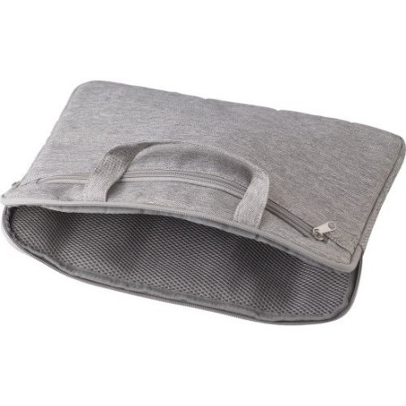 Sacoche Éco-responsable en rPET pour Ordinateur Ibrahim Pratique Matières : éponge Couleurs : gris impression haute définition