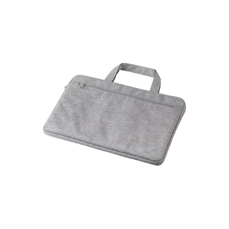 Sacoche Éco-responsable en rPET pour Ordinateur Ibrahim Pratique Matières : éponge Couleurs : gris marquage laser ultra précis