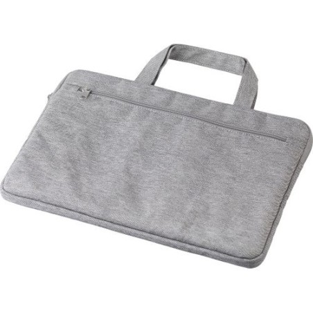 Sacoche Éco-responsable en rPET pour Ordinateur Ibrahim Pratique Matières : éponge Couleurs : gris marquage laser ultra précis