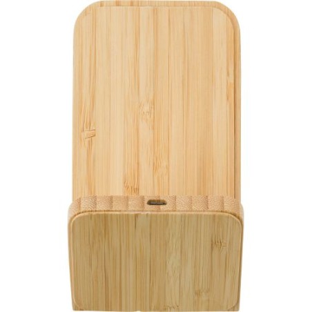 Chargeur à induction  en bambou - Personnalisé et pratique par Claudie Matières : bambou Couleurs : bambou