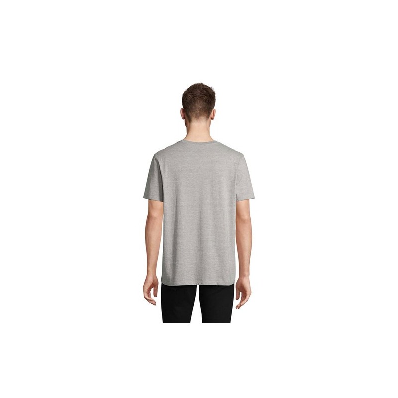 T-Shirt bio personnalisé pas cher - idéal pour votre marque - LEGEND Taille textile : 3XL Couleurs : gris chiné marquage laser u
